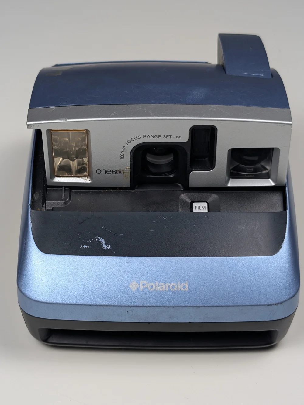 Polaroid One600 Blue Folding Instant Camera 600 Film Power & Flash Tested